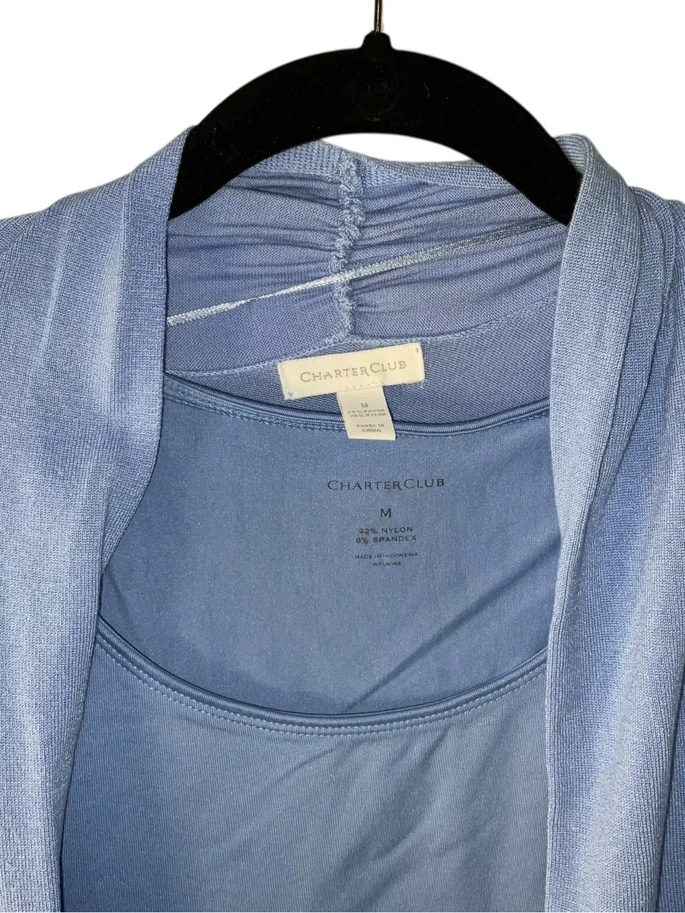 Charter Club Light Blue Tank and Cardigan Layer Set